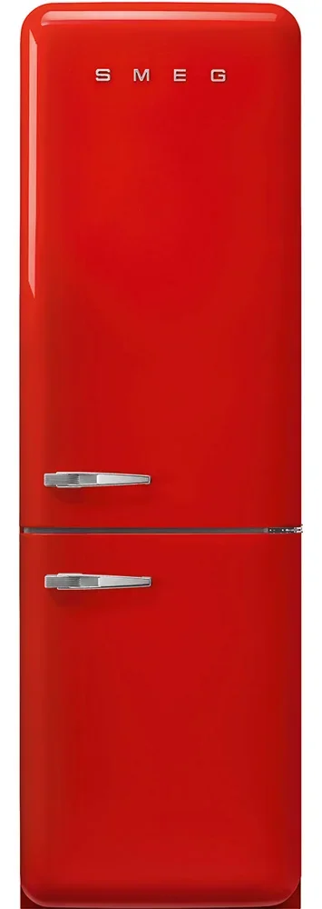 SMEG FAB32RRD6 Отдельностоящий двухдверный холодильник, стиль 50-х годов, 60 см, красный, No-frost, 