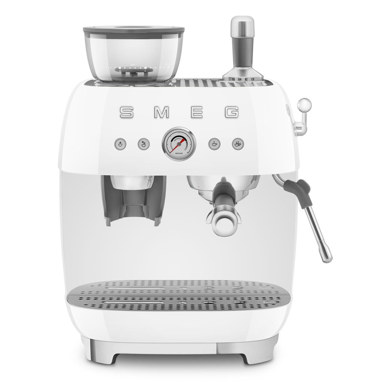 SMEG EGF03WHEU Кофемашина-эспрессо со встроенной кофемолкой, цвет белый
