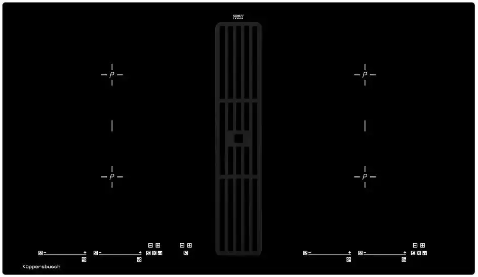 Индукционная варочная панель с вытяжкой Kuppersbusch KMI 9800.0 SR Black Velvet (отгружается KMI 980